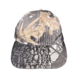 Vintage Y2K Bear River Hunting Camo Adjustable Strap Back Hat OSFA